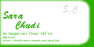 sara chudi business card